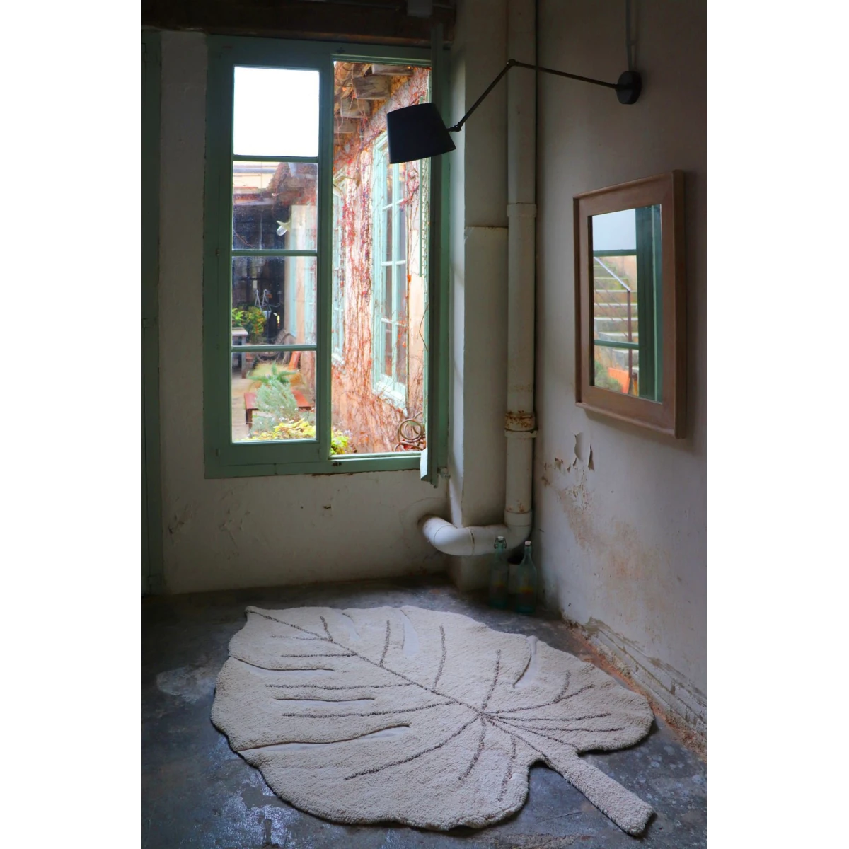 Lorena Canals Dywan bawełniany Monstera Natural 120 x 180 cm | Pan Piksel