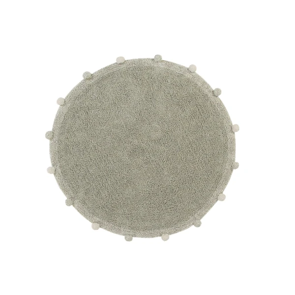 Dywan bawełniany Bubbly Olive Natural Ø120 cm Lorena Canals | Pan Piksel