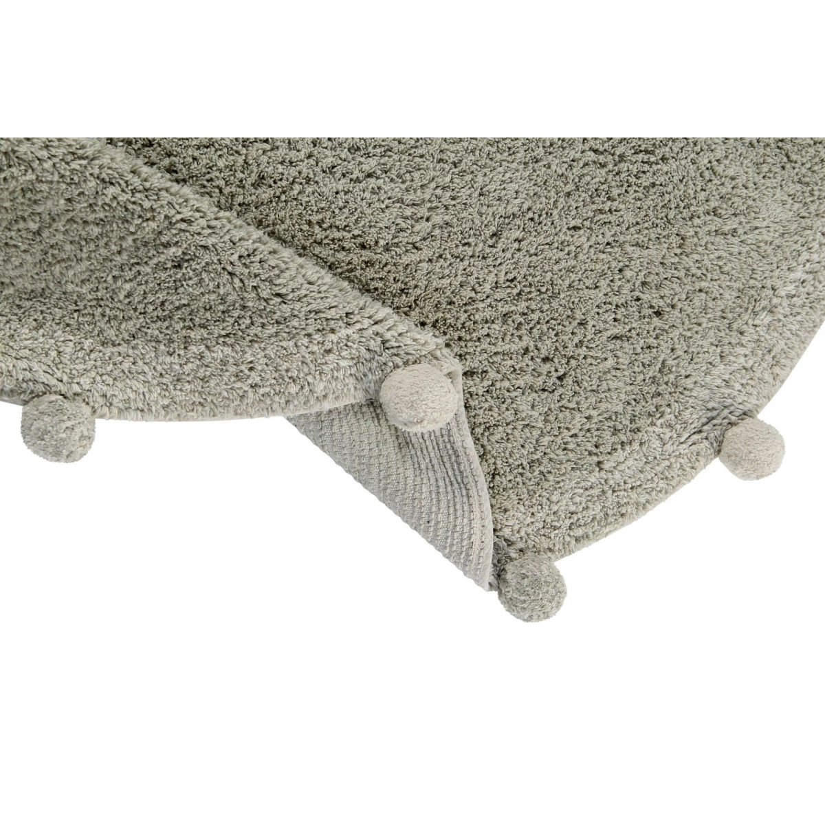 Dywan bawełniany Bubbly Olive Natural Ø120 cm Lorena Canals | Pan Piksel