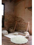 Dywan bawełniany Bubbly Olive Natural Ø120 cm Lorena Canals | Pan Piksel