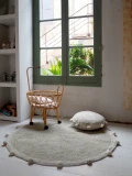 Dywan bawełniany Bubbly Olive Natural Ø120 cm Lorena Canals | Pan Piksel