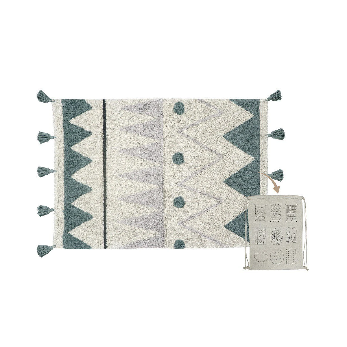 Dywan Bawełniany Mini Azteca 70x100 cm Lorena Canals | Pan Piksel