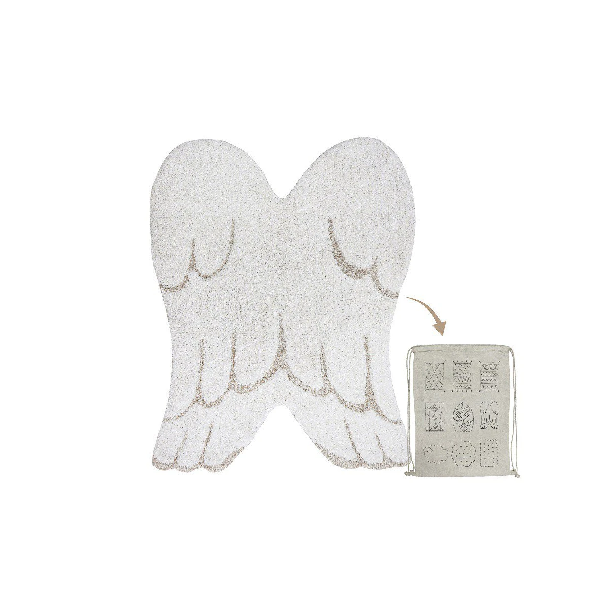 Dywan Bawełniany Mini Wings 75x100 cm Lorena Canals | Pan Piksel
