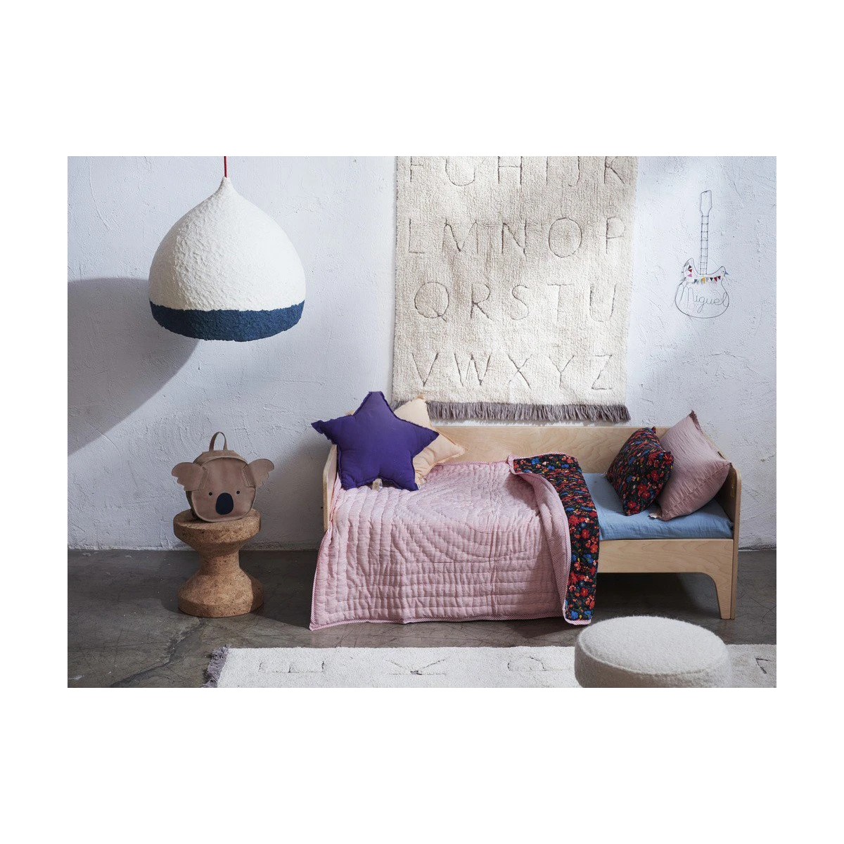 Dywan bawełniany RugCycled ABC 90x130 cm Lorena Canals | Pan Piksel