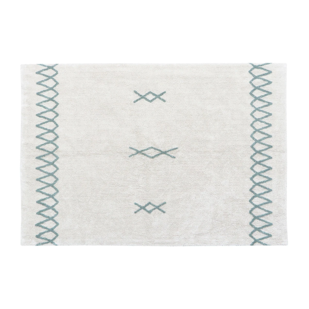 LORENA CANALS Dywan Bawełniany Atlas Natural Vintage Blue L | Pan Piksel