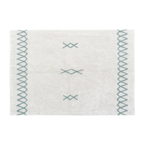 LORENA CANALS Dywan Bawełniany Atlas Natural Vintage Blue L | Pan Piksel