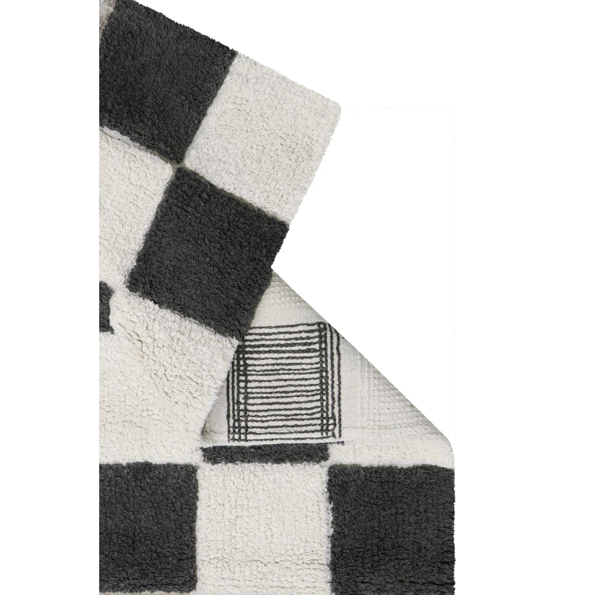 Dywan bawełniany Kitchen Tiles Dark Grey 120x160 cm Lorena Canals | Pan Piksel