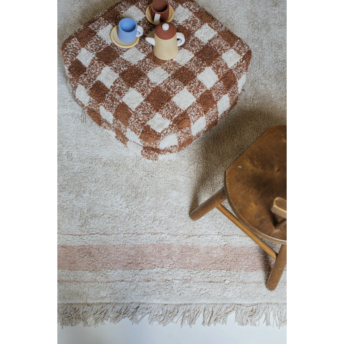 Dywan bawełniany Gastro Rose 90x130 cm Lorena Canals | Pan Piksel