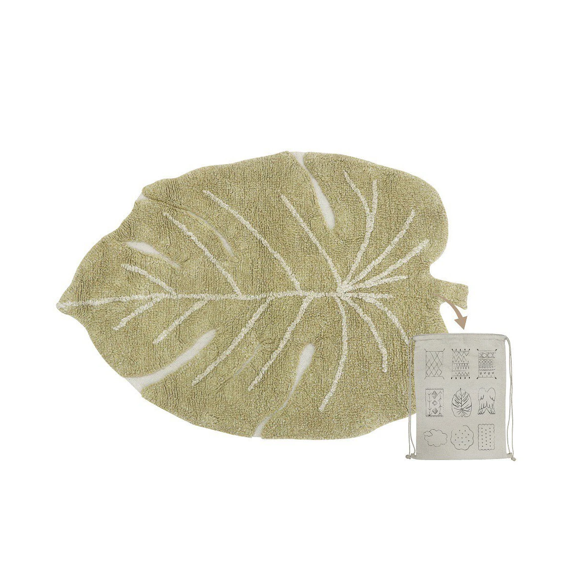 Dywan Bawełniany Mini Monstera 75x100 cm Lorena Canals | Pan Piksel