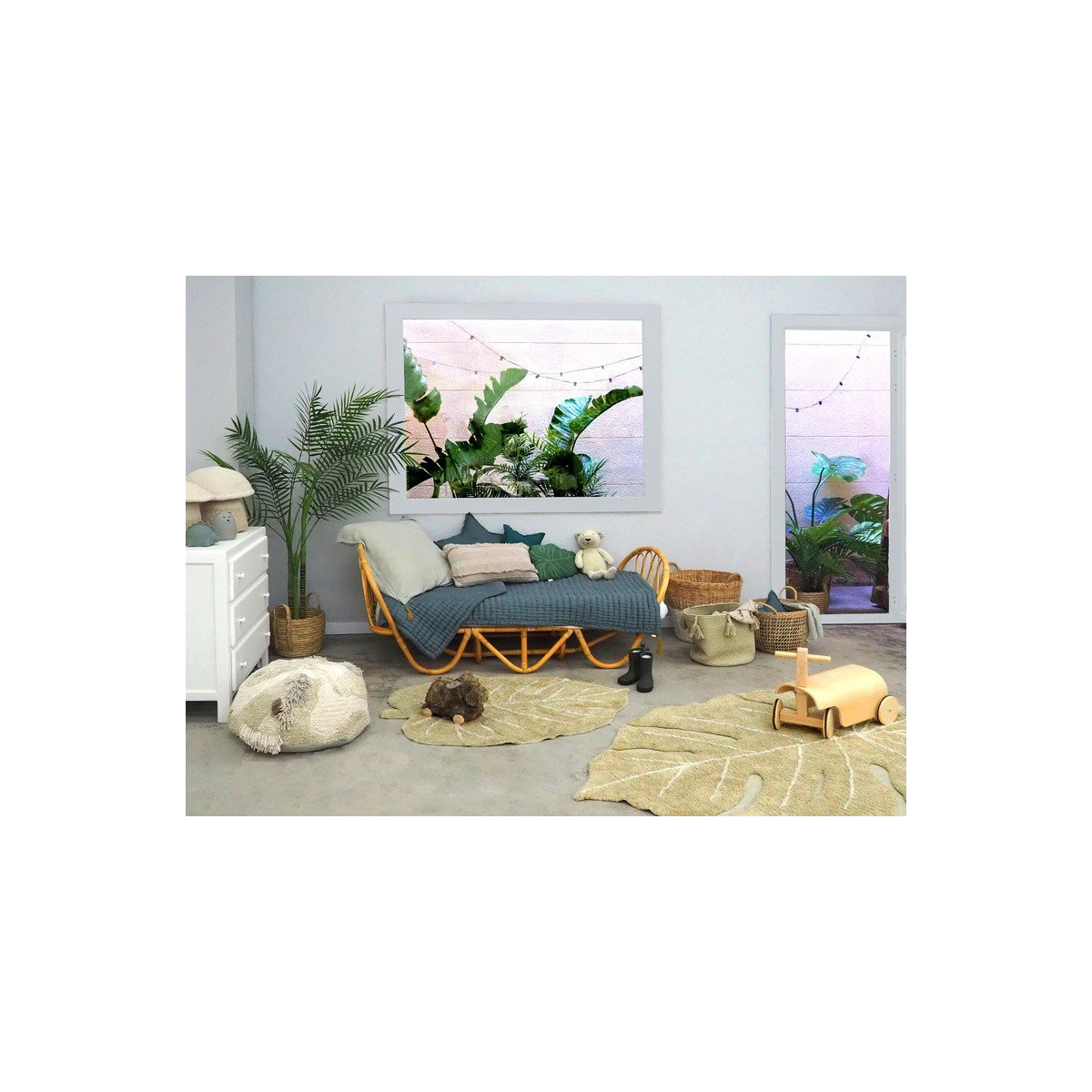 Dywan Bawełniany Mini Monstera 75x100 cm Lorena Canals | Pan Piksel