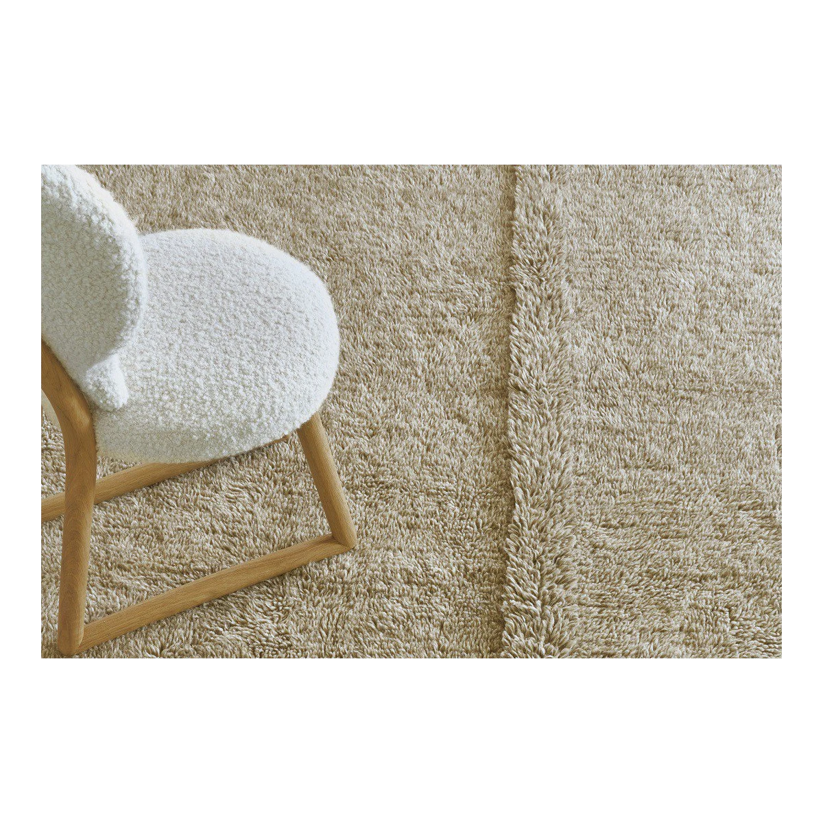 LORENA CANALS Dywan wełniany Tundra Beige 80x140 cm | Pan Piksel