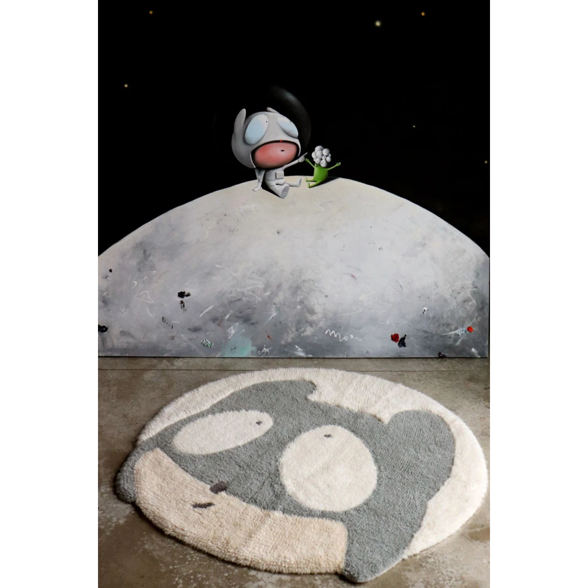 Dywan wełniany Astromouse Ø100 cm Lorena Canals | Pan Piksel