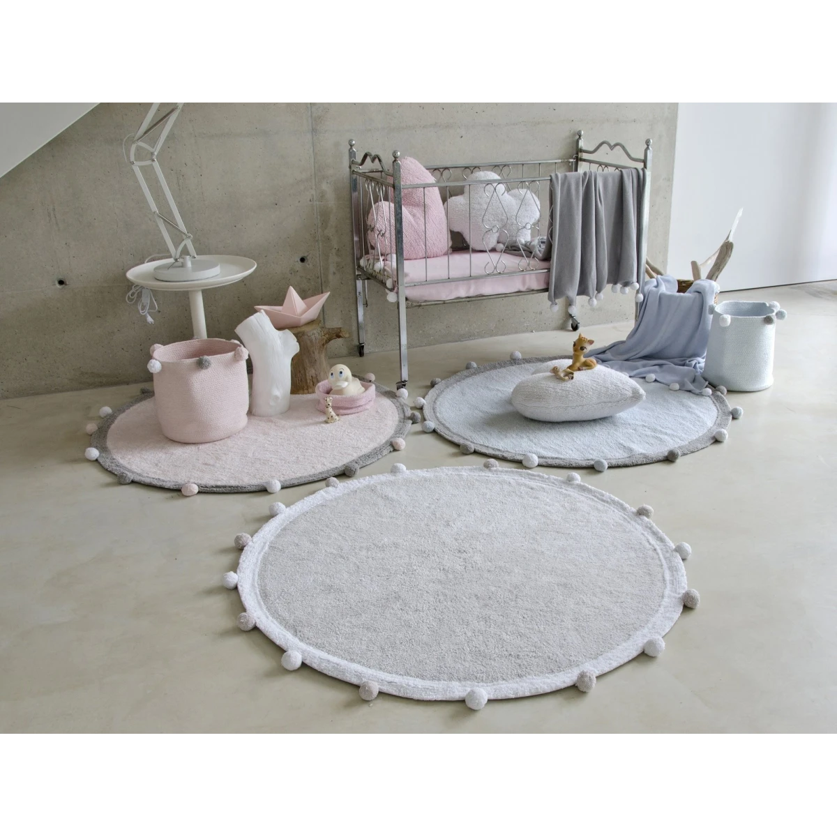 Lorena Canals Kosz dekoracyjny Bubbly Pink | Pan Piksel