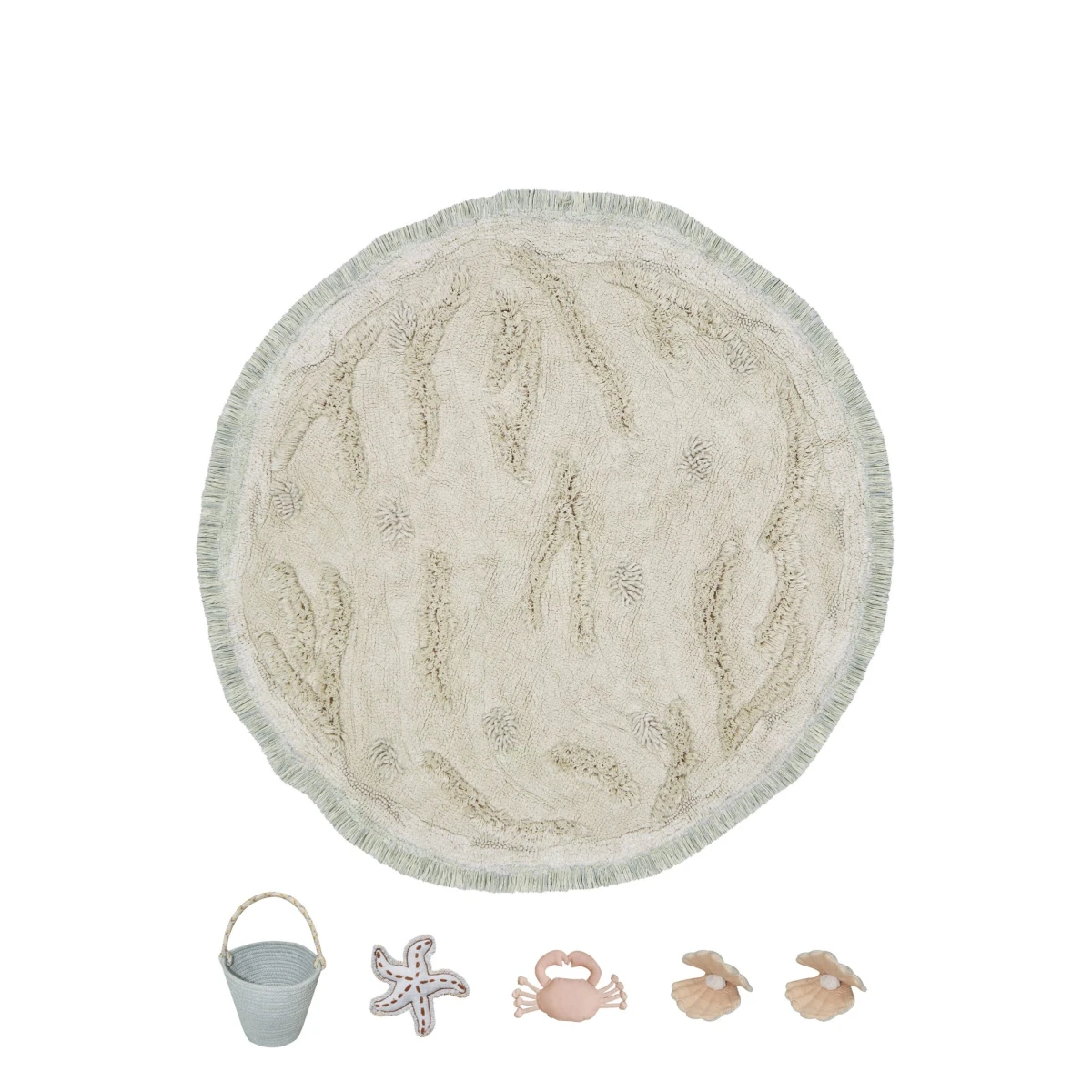 Bawełniany dywan do zabawy Wyspa 120cm | Pan Piksel