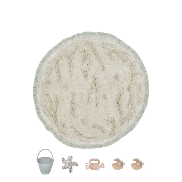 Bawełniany dywan do zabawy Wyspa 120cm | Pan Piksel