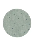 Dywan do prania Round Dot Blue Sage Ø140cm | Pan Piksel