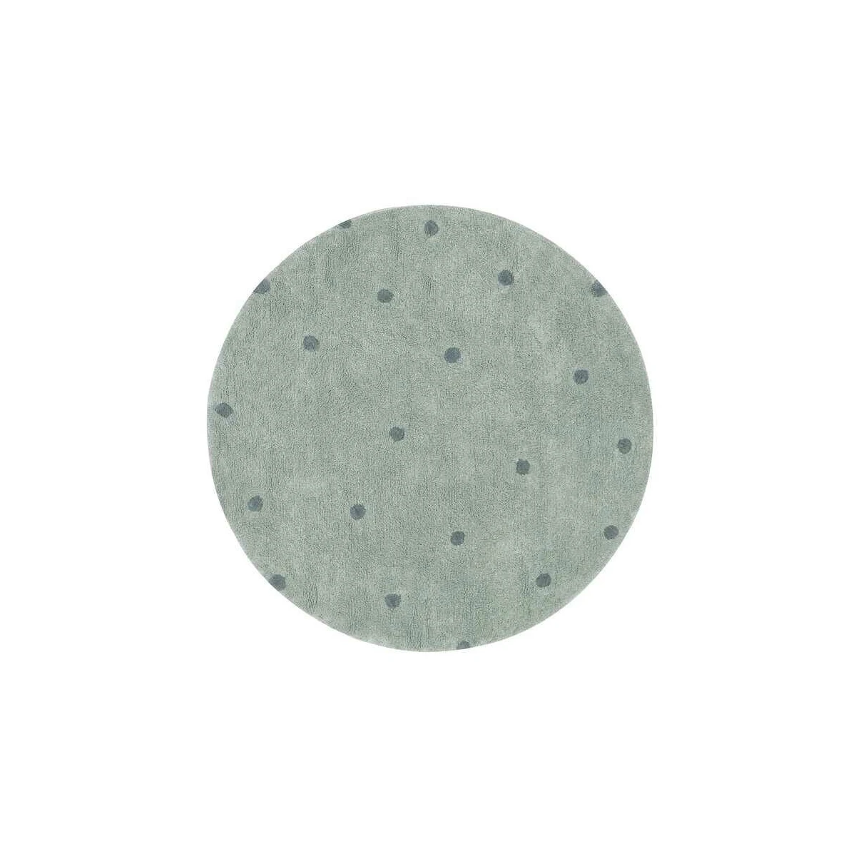 Dywan do prania Round Dot Blue Sage Ø140cm | Pan Piksel