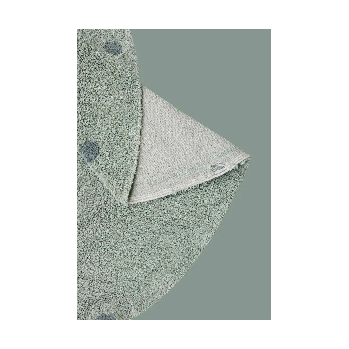 Dywan do prania Round Dot Blue Sage Ø140cm | Pan Piksel