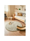 Dywan do prania Round Dot Blue Sage Ø140cm | Pan Piksel