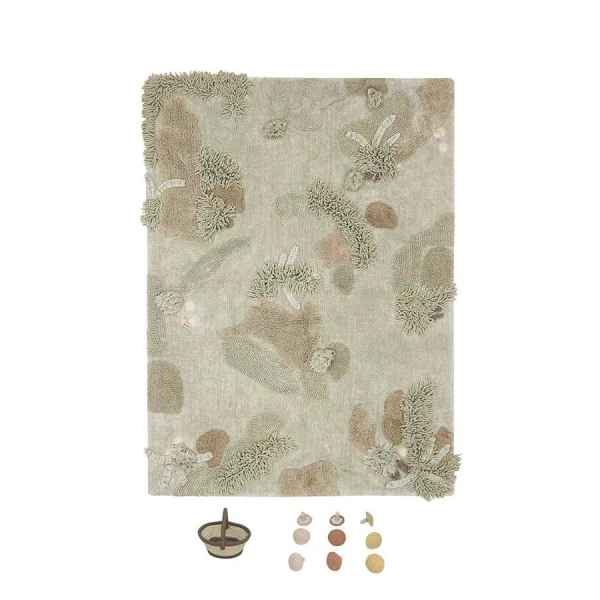 Bawełniany dywan do zabawy Mushroom Forest 120x160cm | Pan Piksel