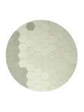Dywan bawełnainy okrągły Ø 140 , Round Honeycomb Blue Sage, Planet Bee, Lorena Canals | Pan Piksel