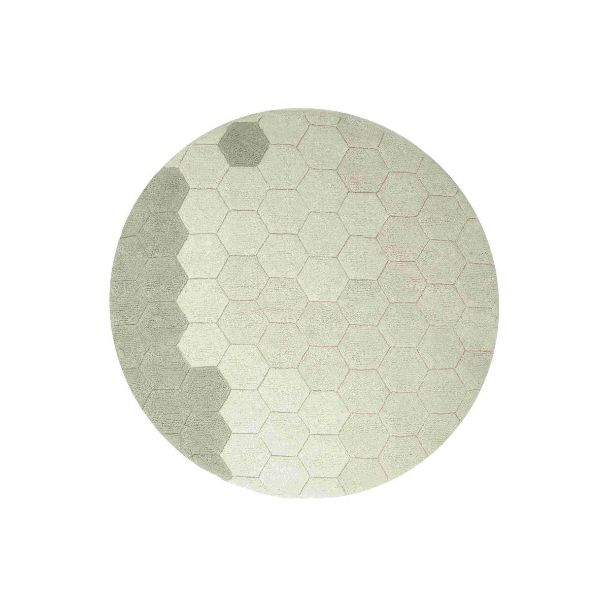 Dywan bawełnainy okrągły Ø 140 , Round Honeycomb Blue Sage, Planet Bee, Lorena Canals | Pan Piksel