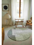 Dywan bawełnainy okrągły Ø 140 , Round Honeycomb Blue Sage, Planet Bee, Lorena Canals | Pan Piksel