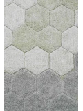 Dywan bawełnainy okrągły Ø 140 , Round Honeycomb Blue Sage, Planet Bee, Lorena Canals | Pan Piksel