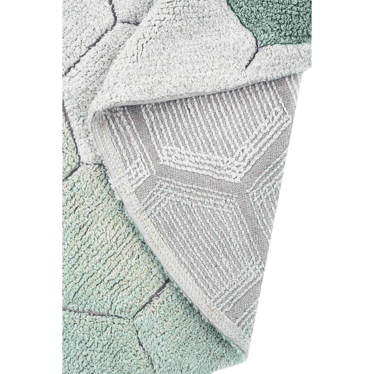 Dywan bawełnainy okrągły Ø 140 , Round Honeycomb Blue Sage, Planet Bee, Lorena Canals | Pan Piksel