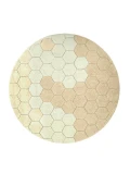 Dywan bawełnainy okrągły Ø 140, Honeycomb golden, Planet Bee, Lorena Canals | Pan Piksel
