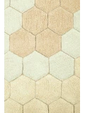 Dywan bawełnainy okrągły Ø 140, Honeycomb golden, Planet Bee, Lorena Canals | Pan Piksel