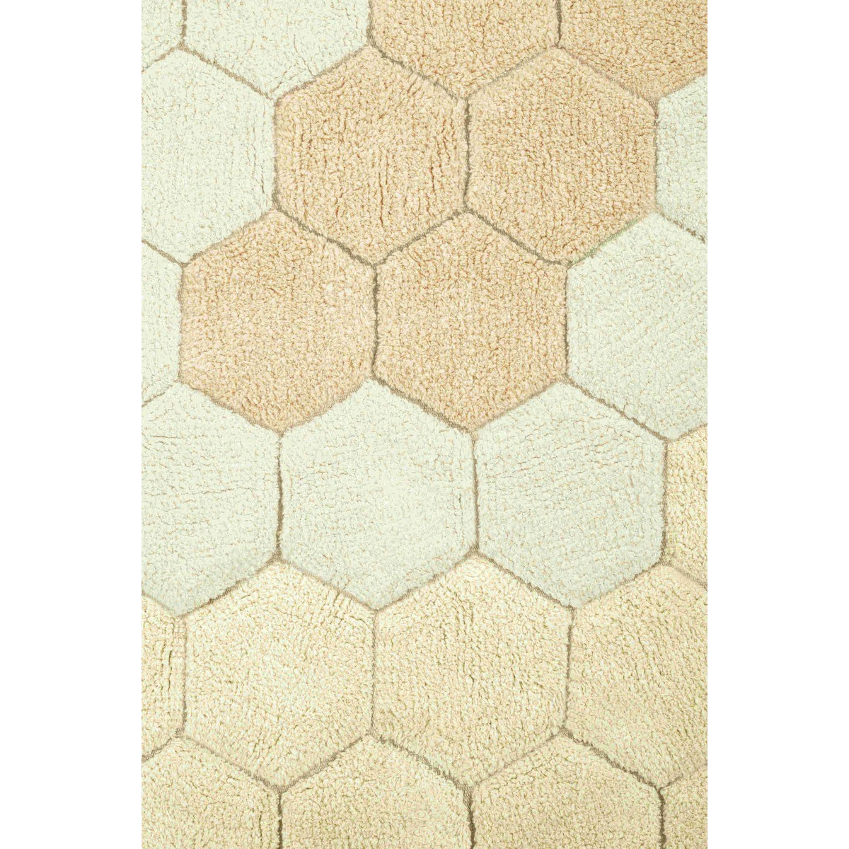 Dywan bawełnainy okrągły Ø 140, Honeycomb golden, Planet Bee, Lorena Canals | Pan Piksel