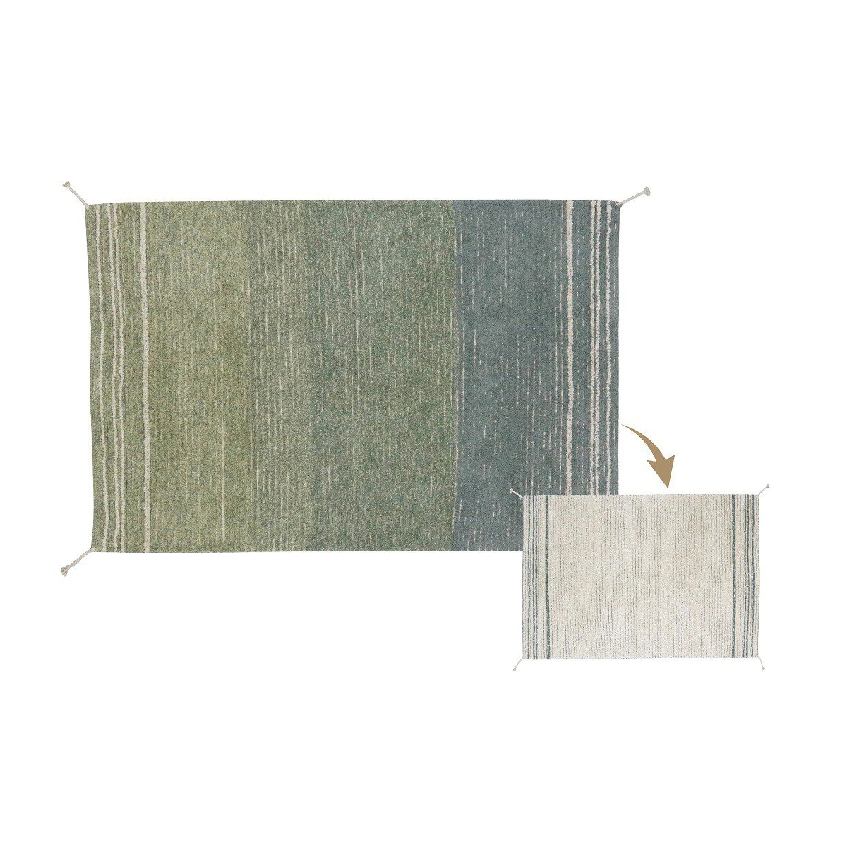 LORENA CANALS Dywan Bawełniany Twin Vintage Blue 80x140 cm | Pan Piksel