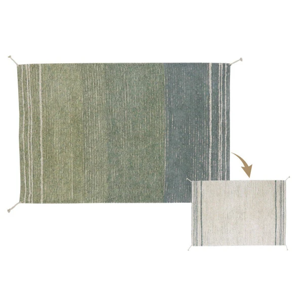 LORENA CANALS Dywan Bawełniany Twin Vintage Blue 80x140 cm | Pan Piksel