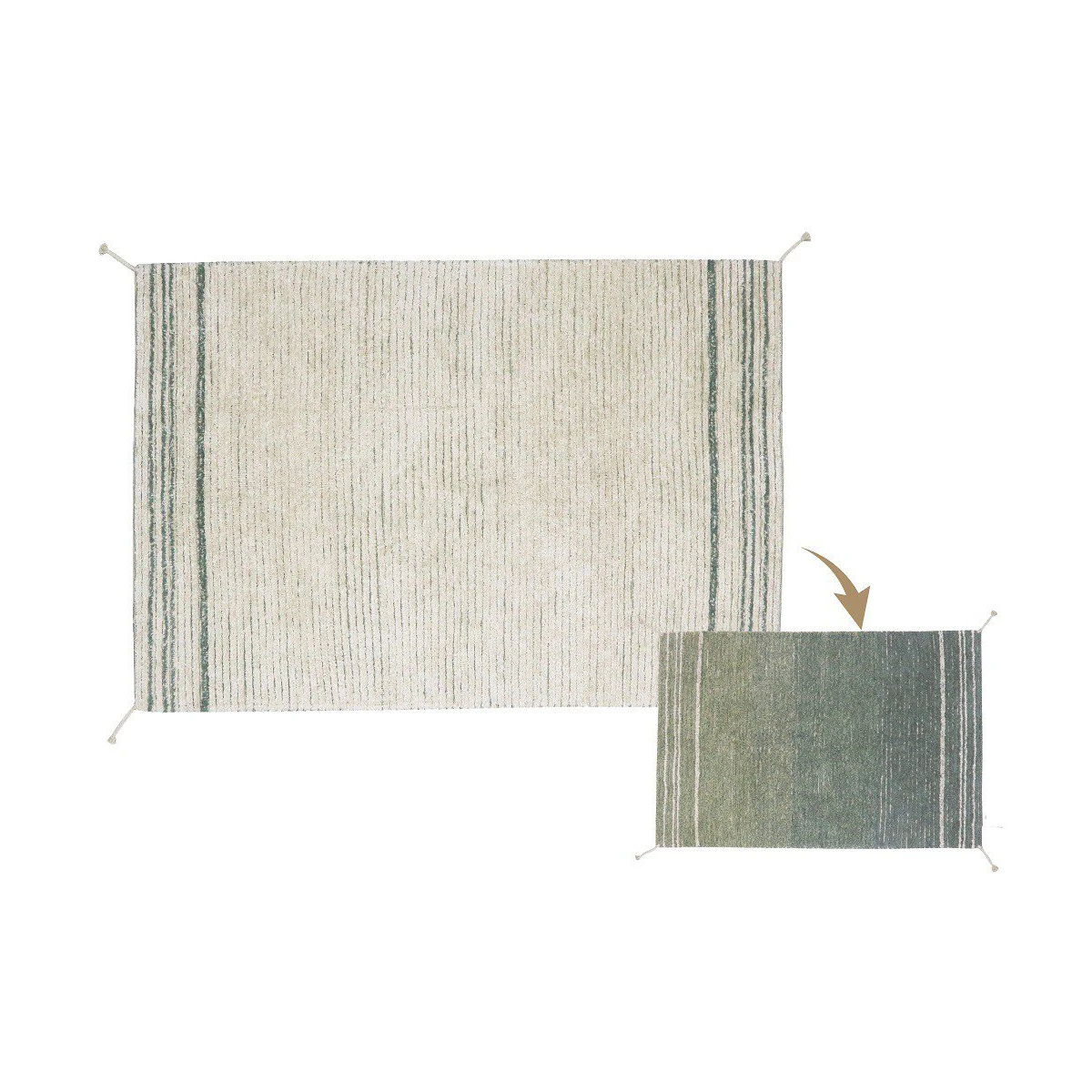 LORENA CANALS Dywan Bawełniany Twin Vintage Blue 80x140 cm | Pan Piksel