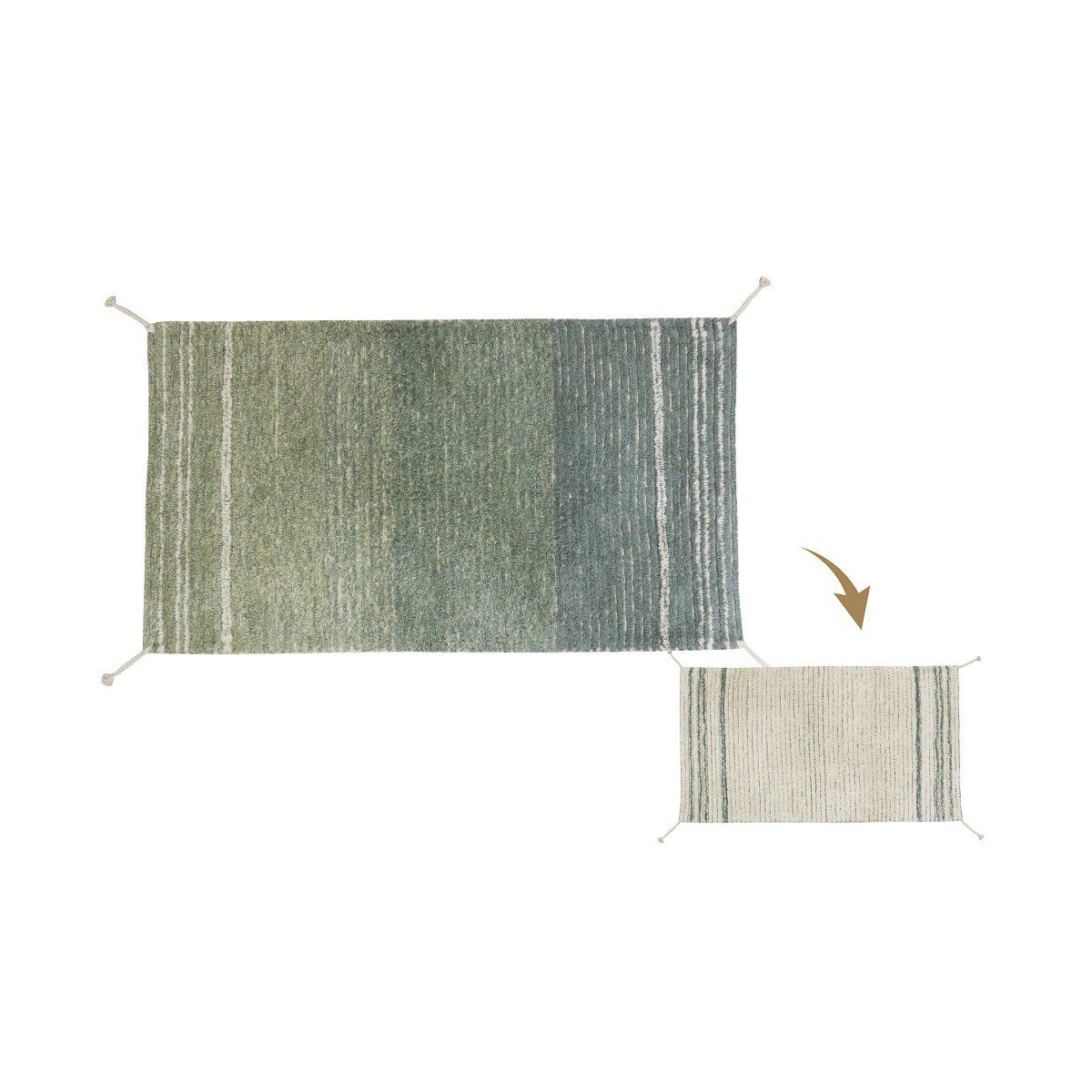 LORENA CANALS Dywan Bawełniany Twin Vintage Blue 80x140 cm | Pan Piksel
