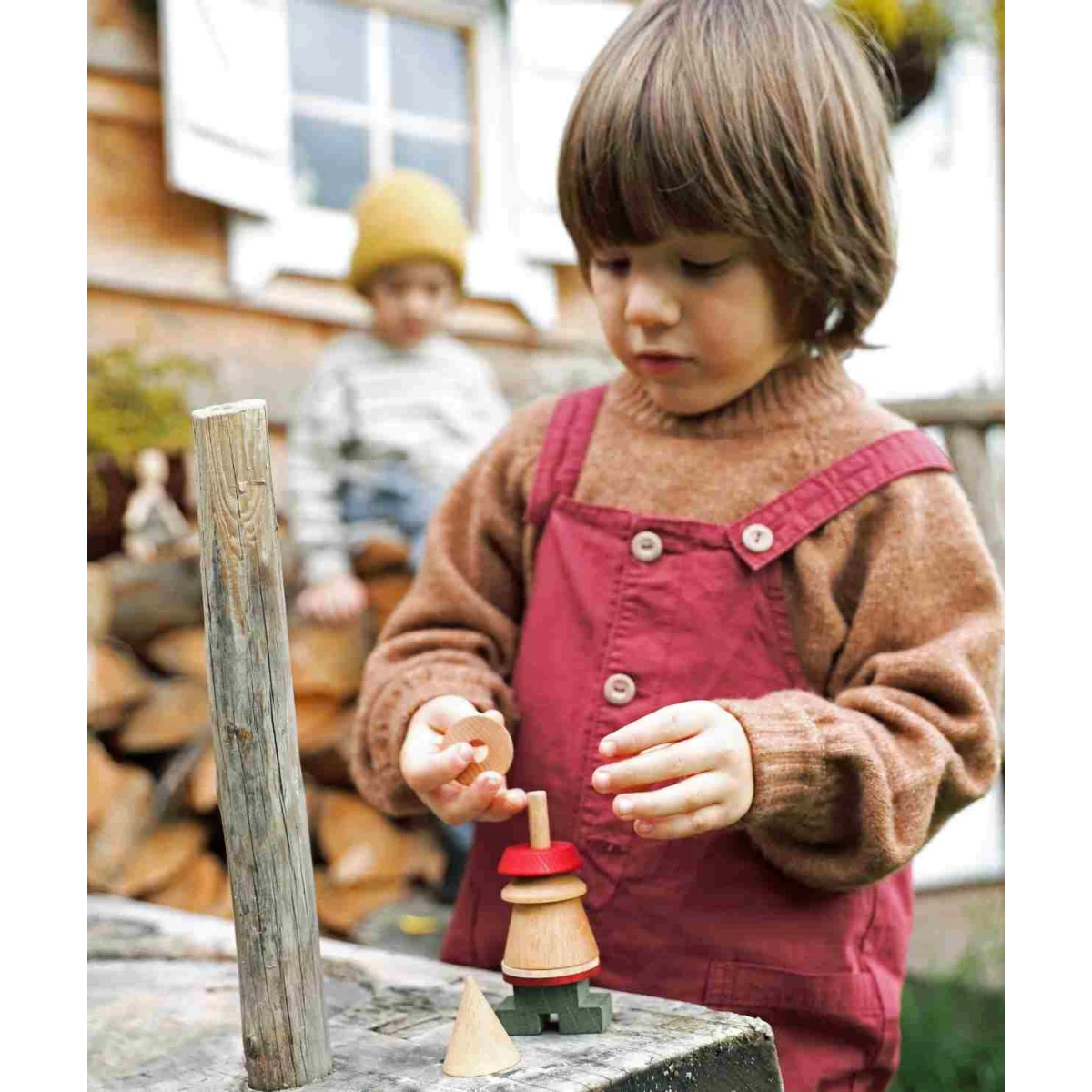 WOODEN STORY Układanka LALA Stick Fig No.02 – Kolorowa | Pan Piksel
