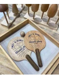 WOODEN STORY Drewniane Paletki do Gry Obróć i Odbij 2 szt. | Pan Piksel