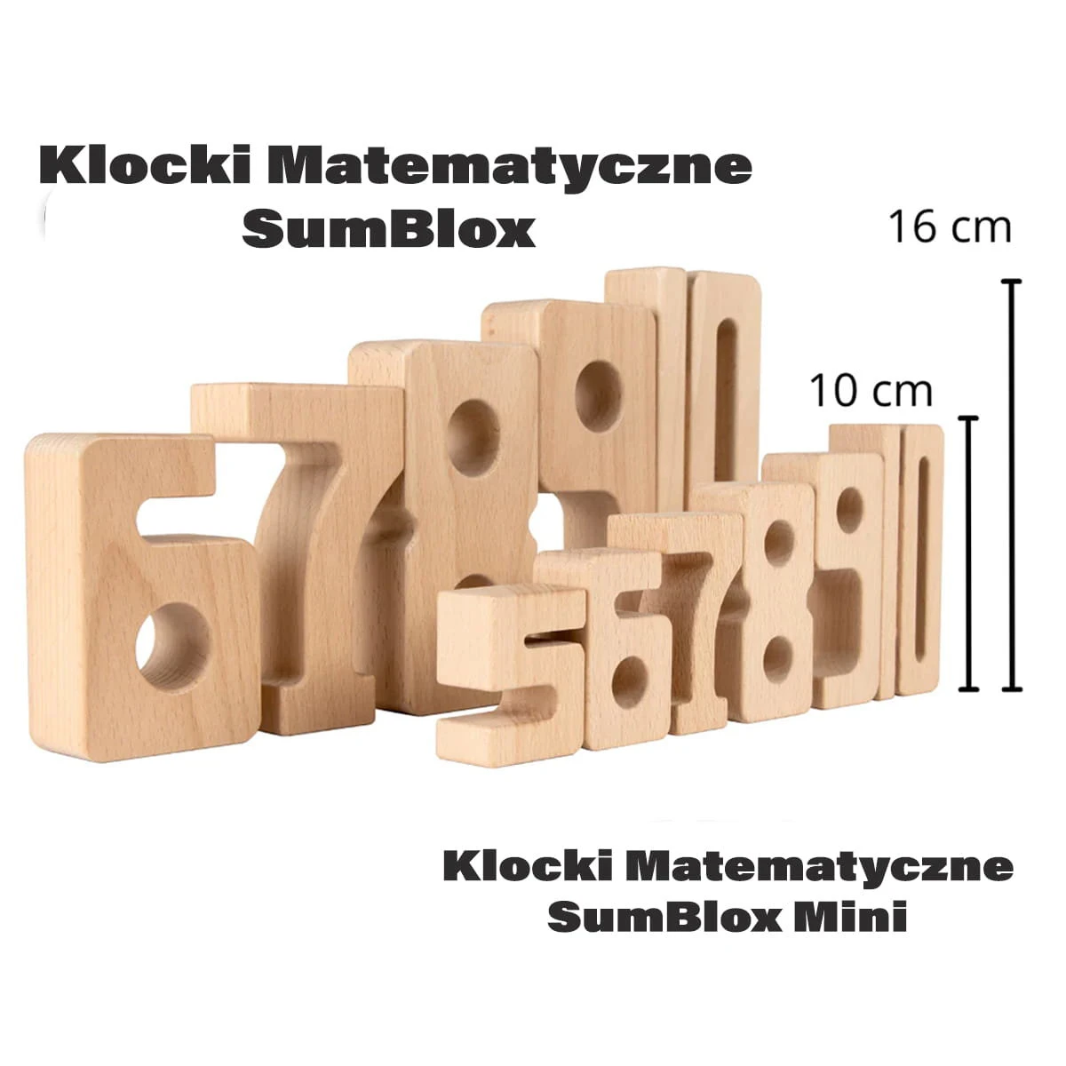 SUMBLOX Drewniane Klocki Matematyczne Mini | Pan Piksel