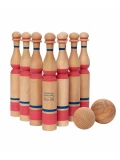 WOODEN STORY Drewniane Kręgle – Czerwone 10 szt. | Pan Piksel