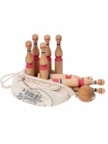 WOODEN STORY Drewniane Kręgle – Czerwone 10 szt. | Pan Piksel