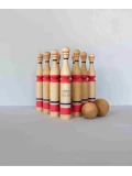 WOODEN STORY Drewniane Kręgle – Czerwone 10 szt. | Pan Piksel