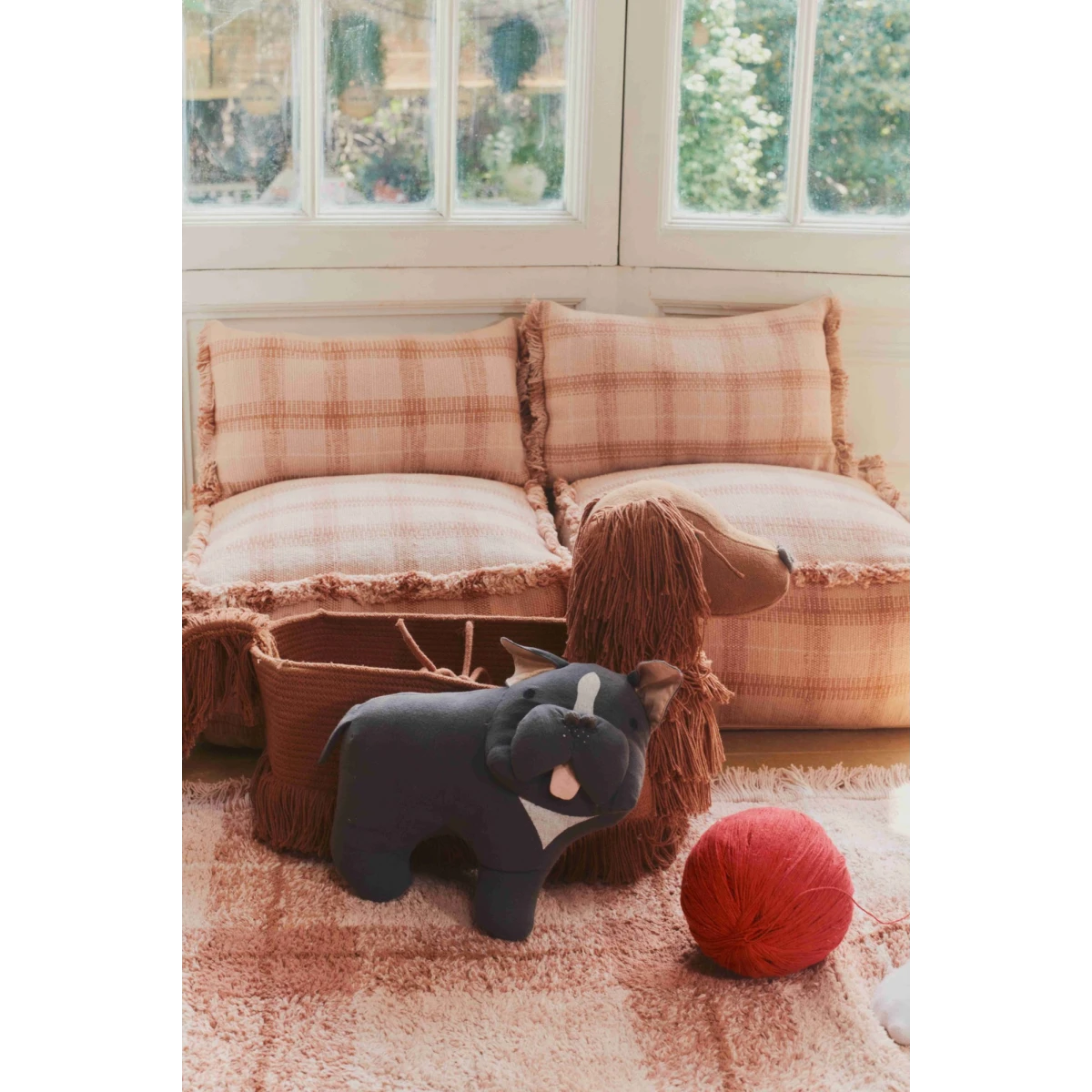 LORENA CANALS Dywan Tartan – Rose 90×120 cm Wouf Wouf | Pan Piksel
