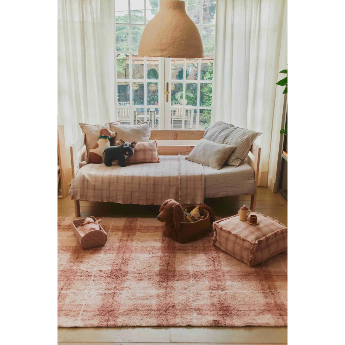 LORENA CANALS Dywan Tartan – Rose 90×120 cm Wouf Wouf | Pan Piksel