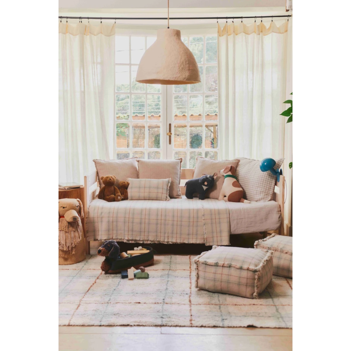 Dywanik Tartan Blue Sage | Pan Piksel