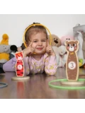 TOOKY TOY Drewniana Gra Zręcznościowa Rzut do Celu Zwierzątka 15 el. | Pan Piksel