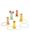 TOOKY TOY Drewniana Gra Zręcznościowa Rzut do Celu Zwierzątka 15 el. | Pan Piksel