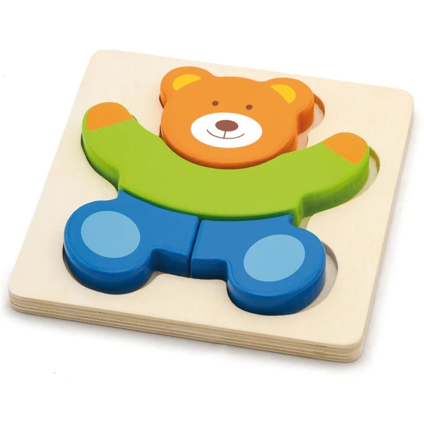 Drewniane puzzle maluszka Miś Viga | Pan Piksel