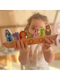 Tooky Toy Drewniana Arka Noego + Książeczka z Zagadkami | Pan Piksel