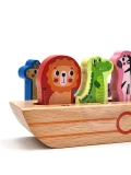 Tooky Toy Drewniana Arka Noego + Książeczka z Zagadkami | Pan Piksel